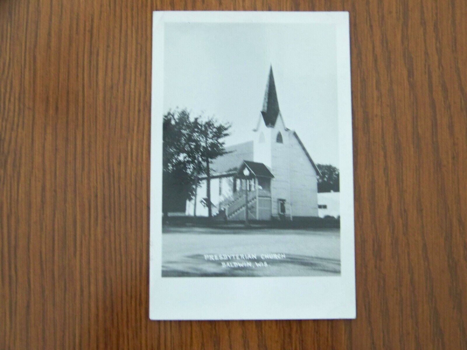 Baldwin Wisconsin WI RPPC Real Photo Presbyterian Church to Scotch Plains NJ