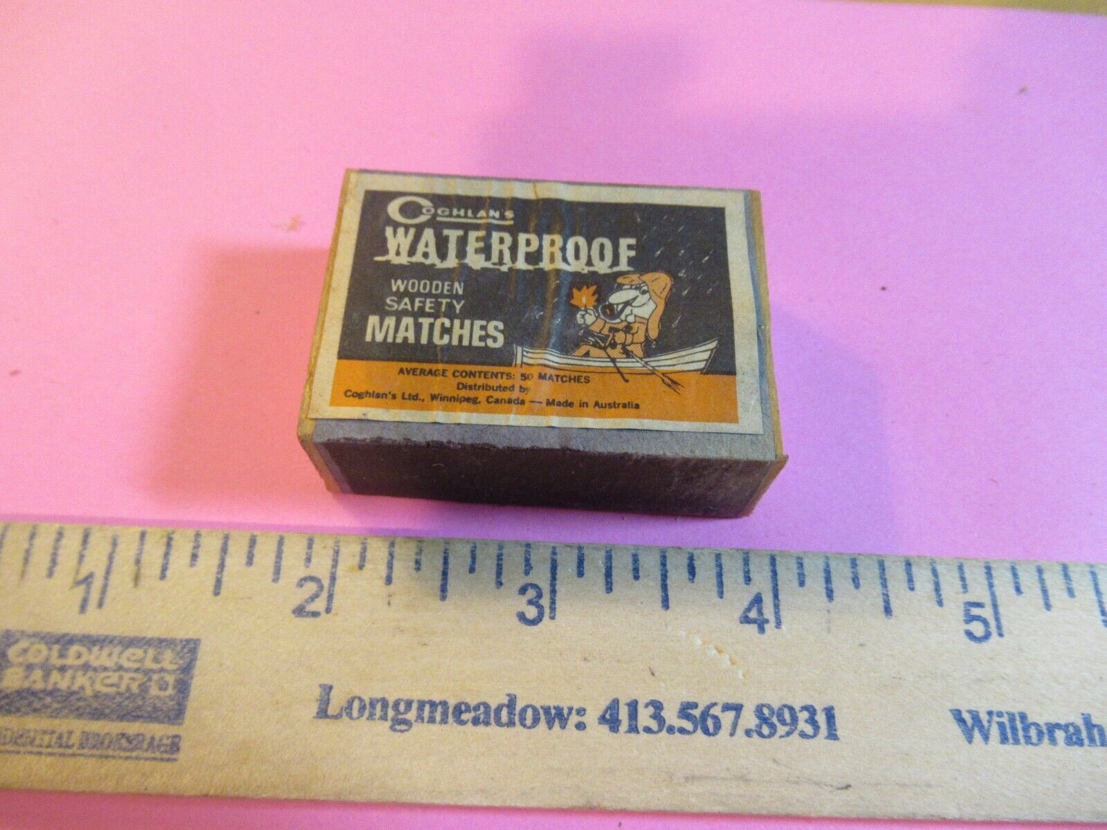 Vintage Coghlan\'s Waterproof Wooden Safety Matches  Box of 50 Matches