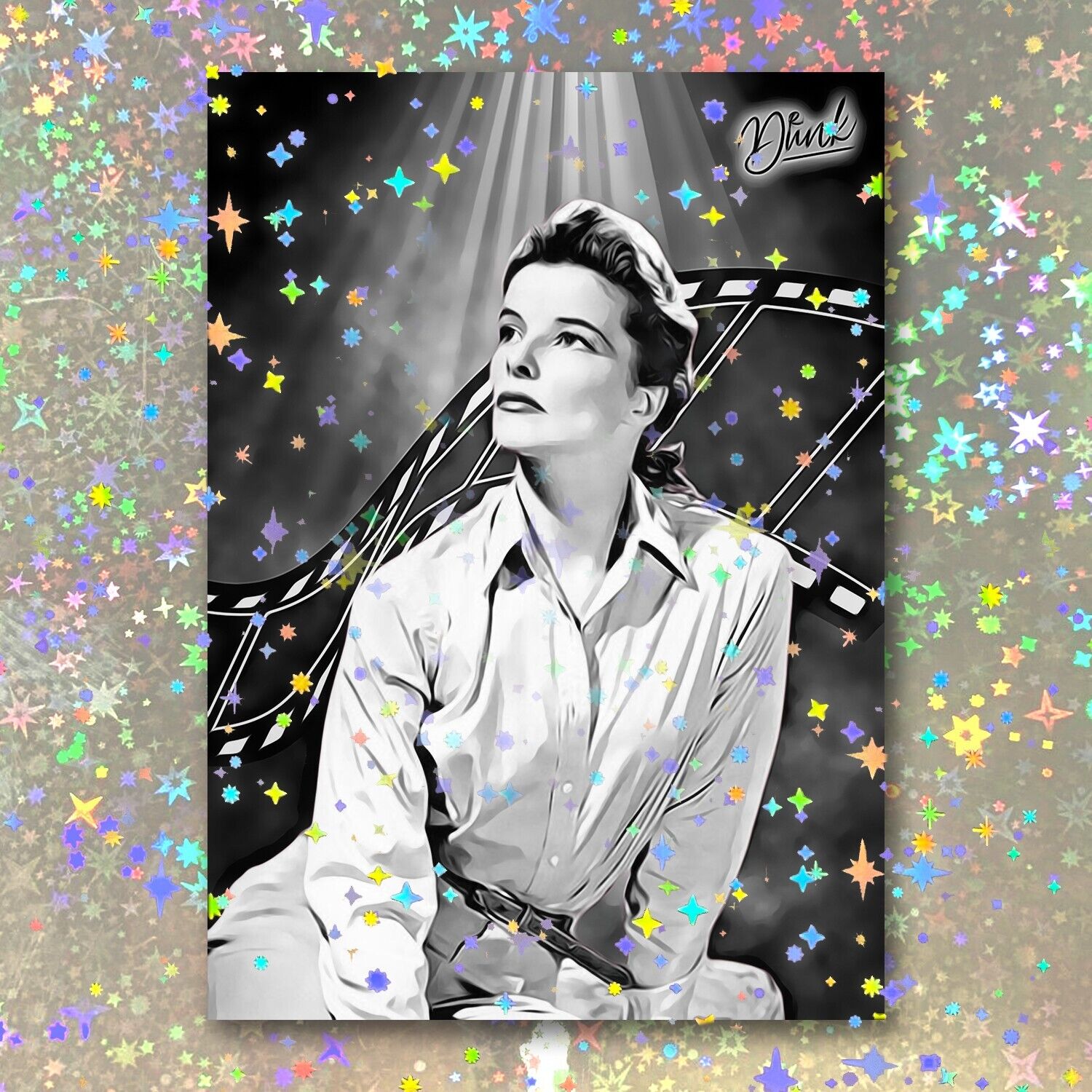 Katharine Hepburn Holographic Silver Screen Sketch Card Limited 1/5 Dr. Dunk
