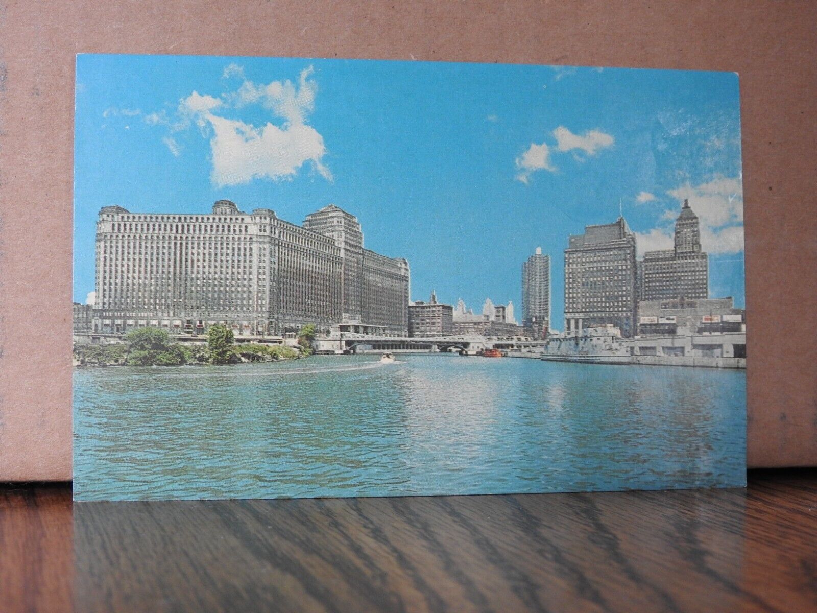 Merchandise Mart-Chicago Skyline Chicago, IL Lithograph Post Card