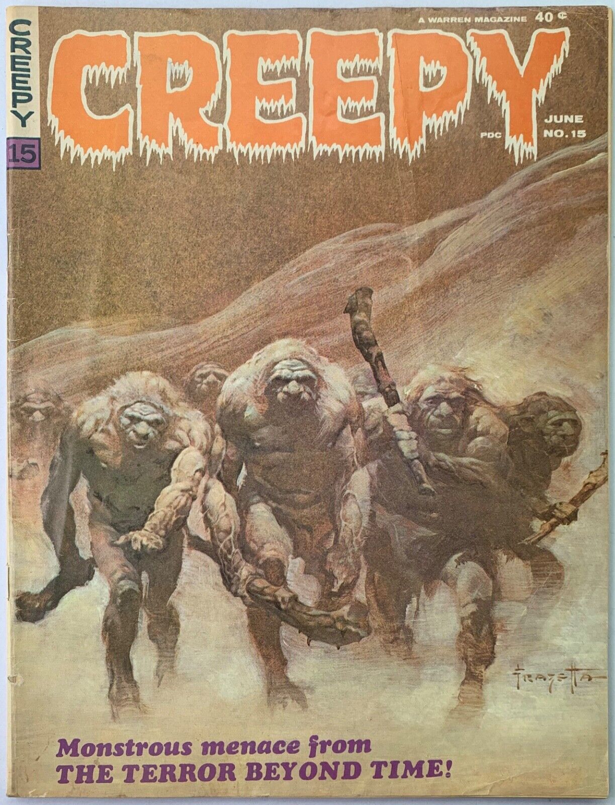 Creepy Magazine #15 VG+ 4.5 Classic Frank Frazetta Cover Neal Adams Warren 1967