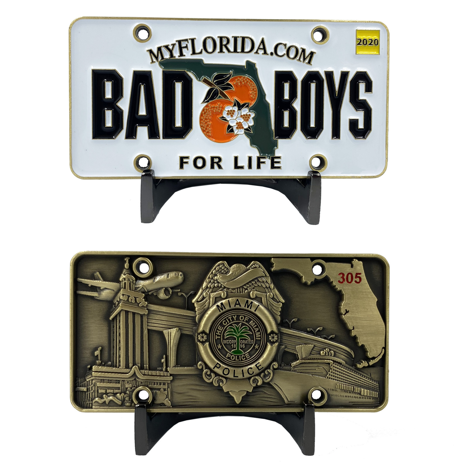 Bad Boys City of Miami Police Department inspired Florida License Plate Challeng