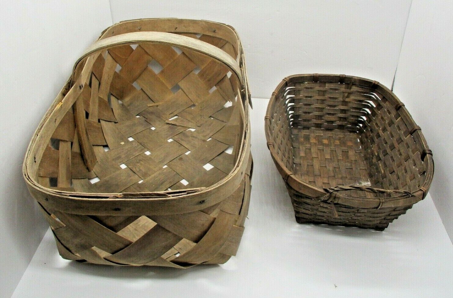 2 Wicker Baskets Primitive