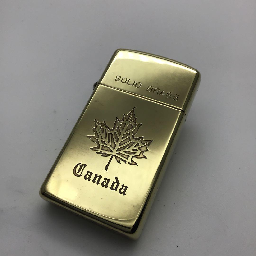 Zippo Oil Lighter Solid Brass Canada 1932-1992 Double Year