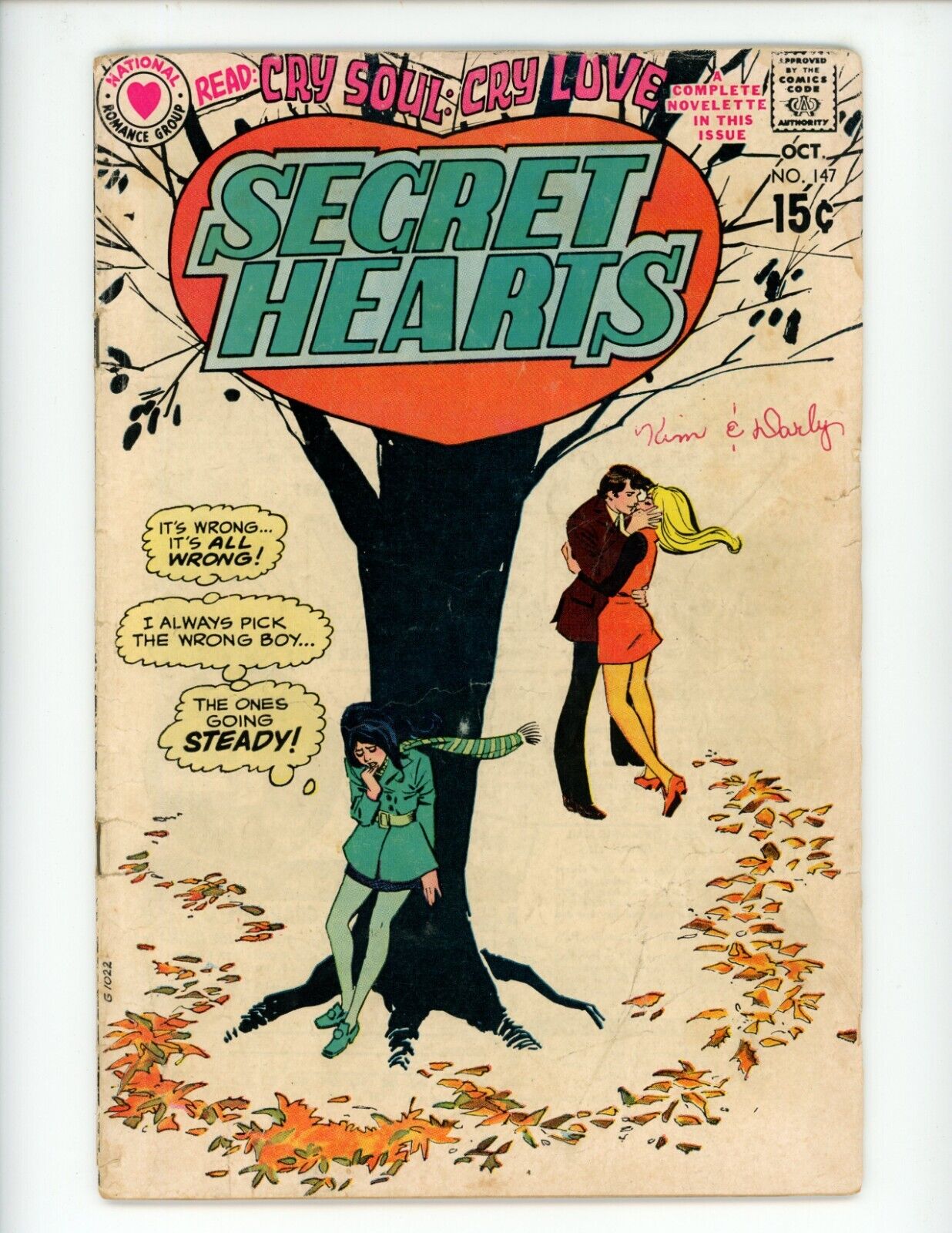 Secret Hearts #147 Comic Book 1970 VG- Low Grade DC Romance