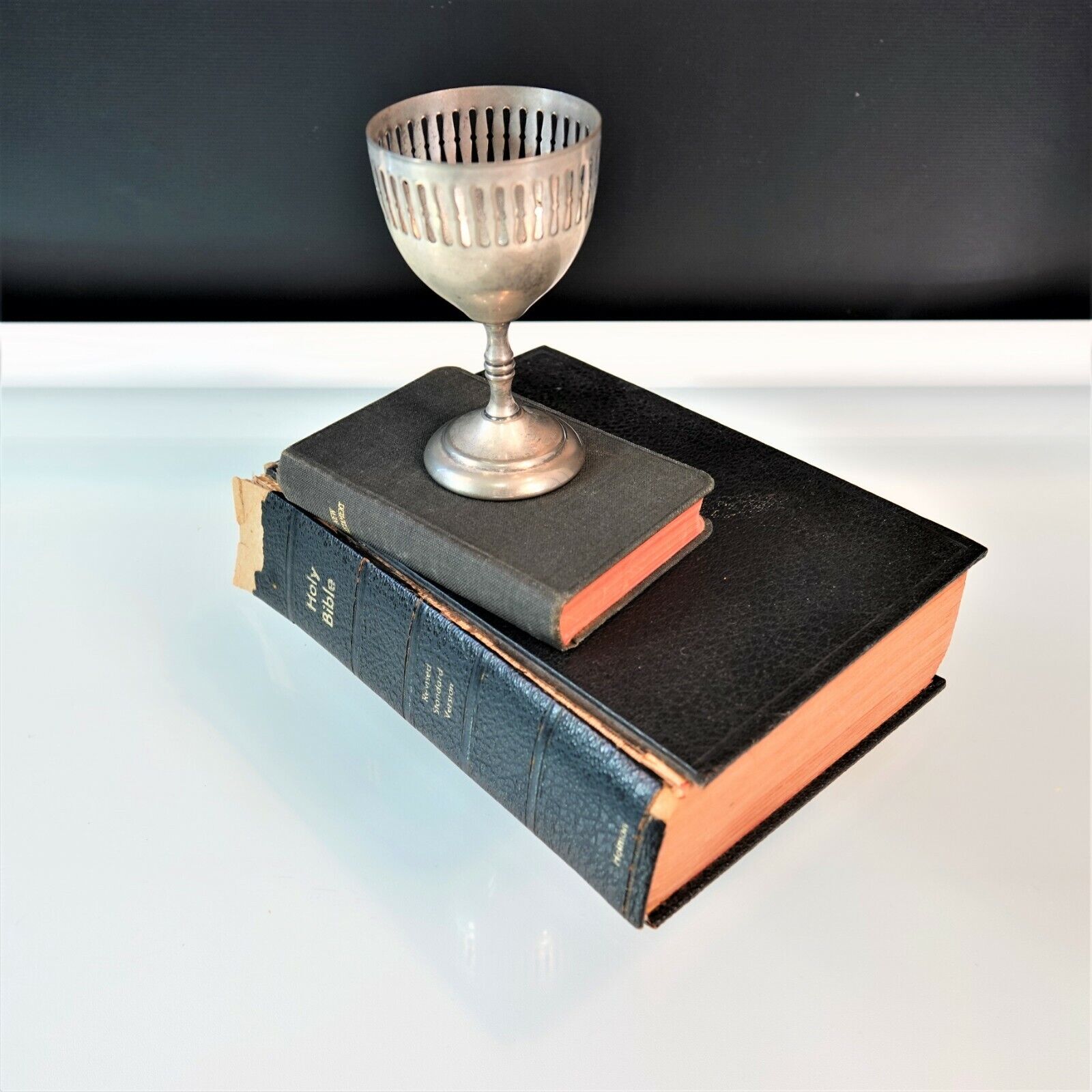 Vintage Pierced Silverplate Cup Decorative Kiddush Cup  