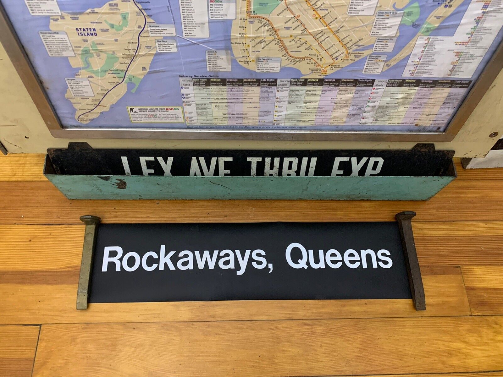R32 NY NYC SUBWAY ROLL SIGN ROCKAWAYS BEACH RIIS PARK OCEAN BOARDWALK QUEENS