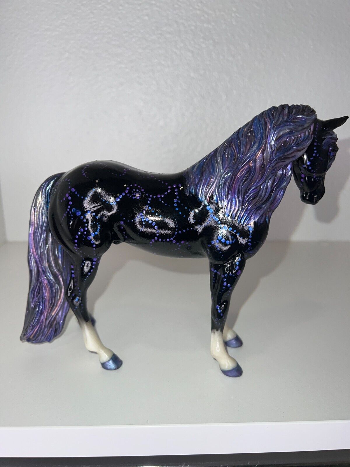 Custom Painted Breyer Glossy Bouncer in Gorgeous colorshift patterns