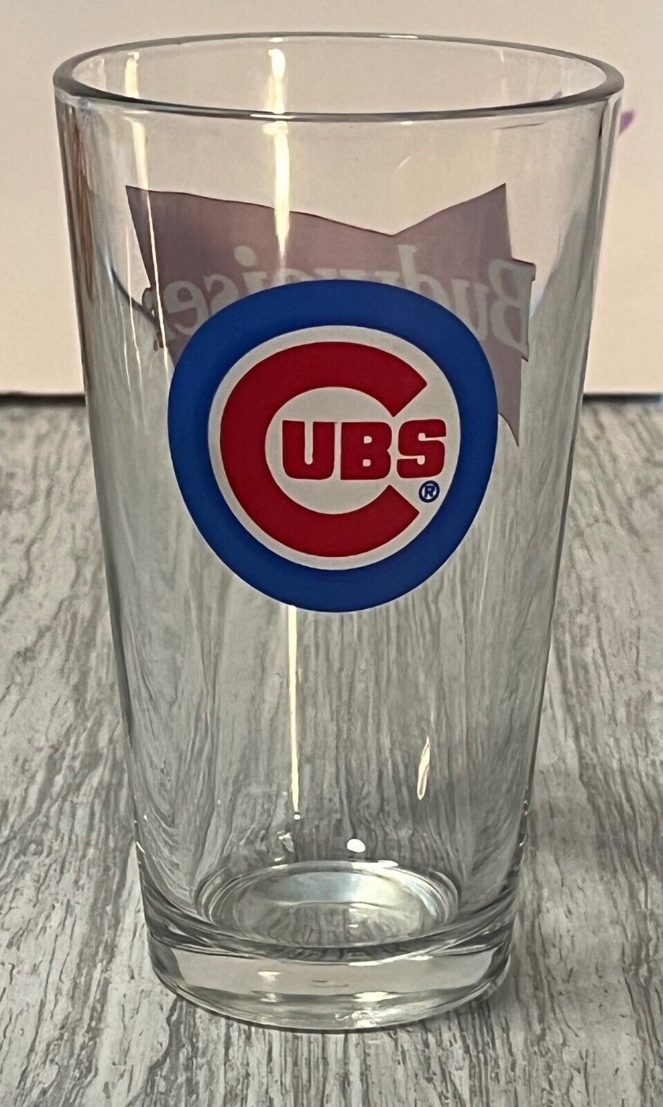 CHICAGO CUBS BUDWEISER BEER GLASS MUG BASEBALL MLB WRIGLEY FIELD 