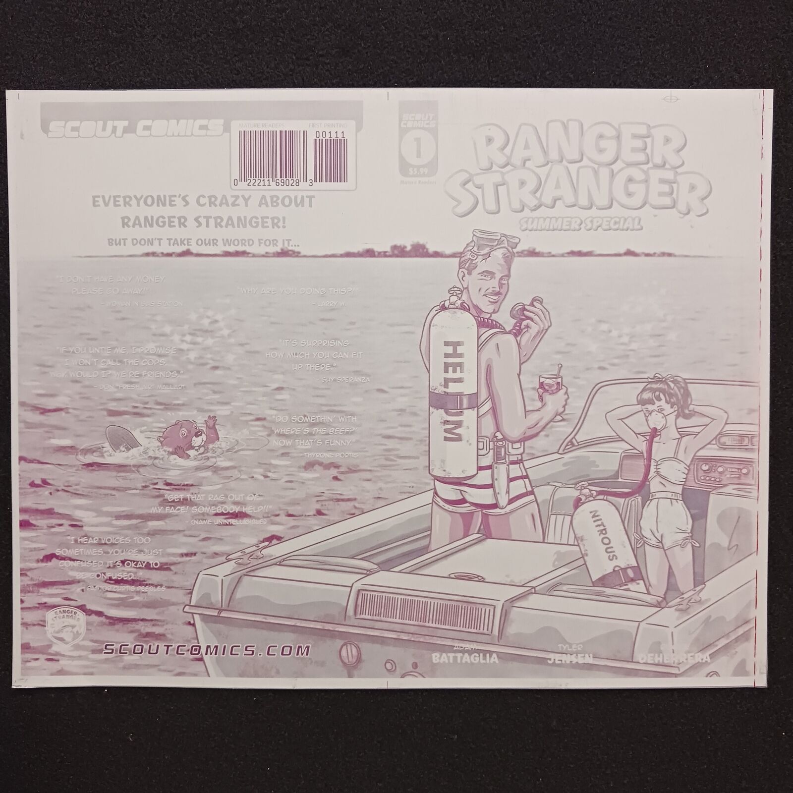 Ranger Stranger Summer Special #1 - Cover - Magenta - Comic Printer Plate - PRES