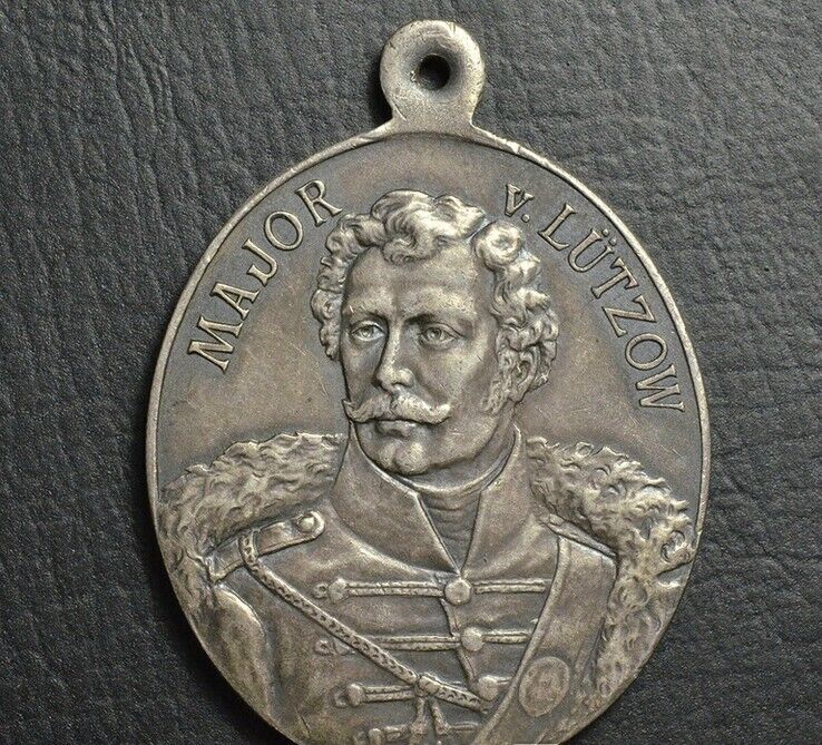 Prussian Silver Regimental Medal of MAJOR v.LÜTZOW 1813-1913 Germany. Rare.