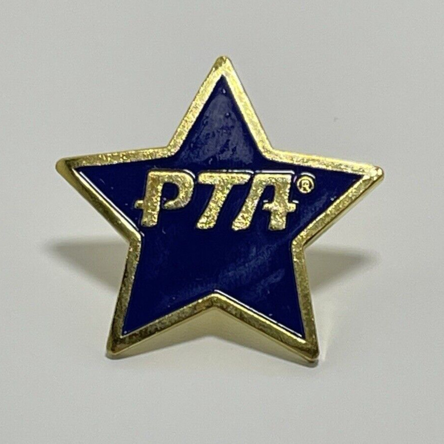 PTA Lapel Pin - Blue Star with Gold Trim