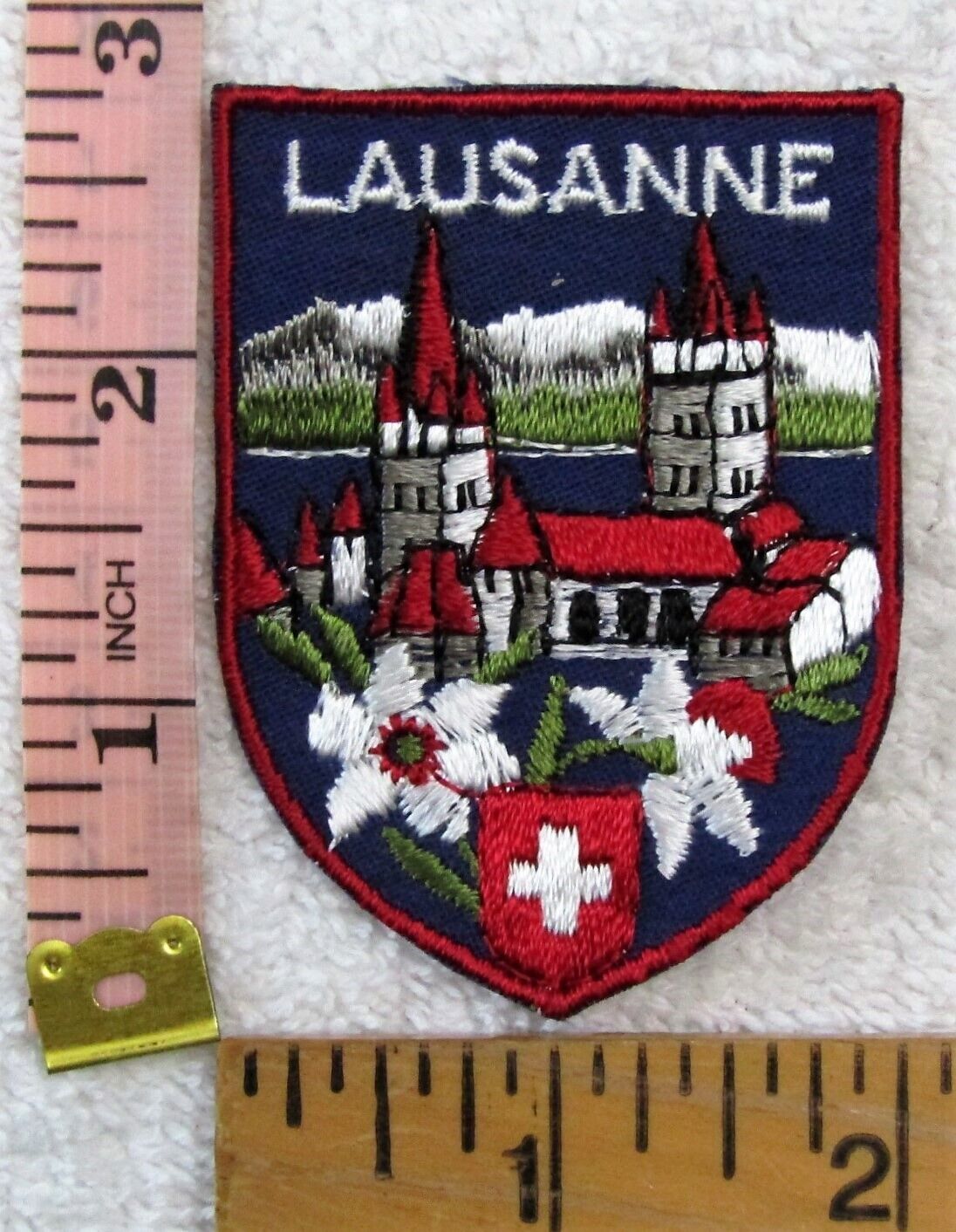 Vintage Lausanne Switzerland Travel Souvenir Patch