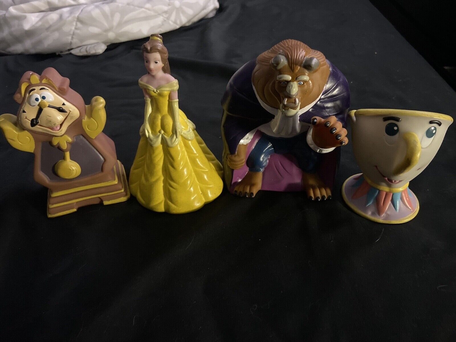 Lot Of 4. Disney Beauty & The Beast Hand Puppets. Pizza Hut. VTG 1992