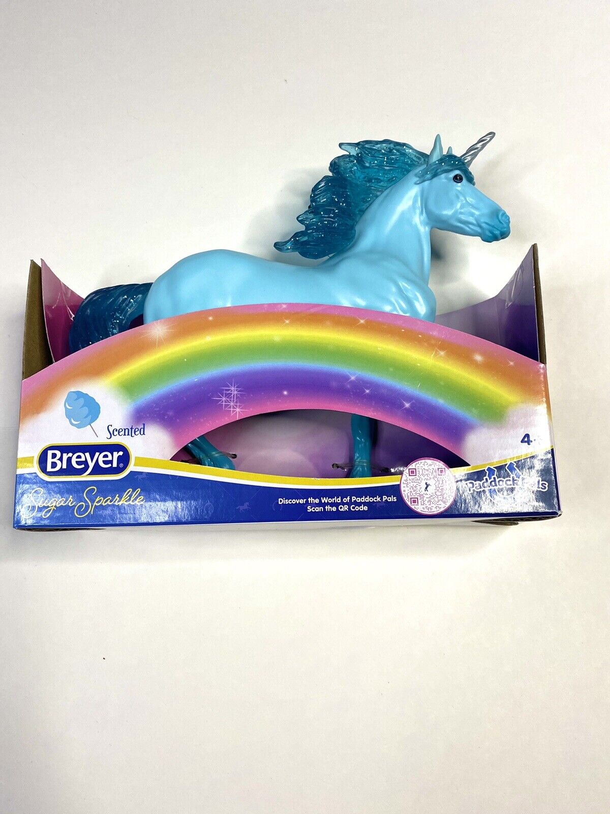 Breyer® Paddock Pals SCENTED Sugar Sparkle toy unicorn figure (8 x 6 inch)