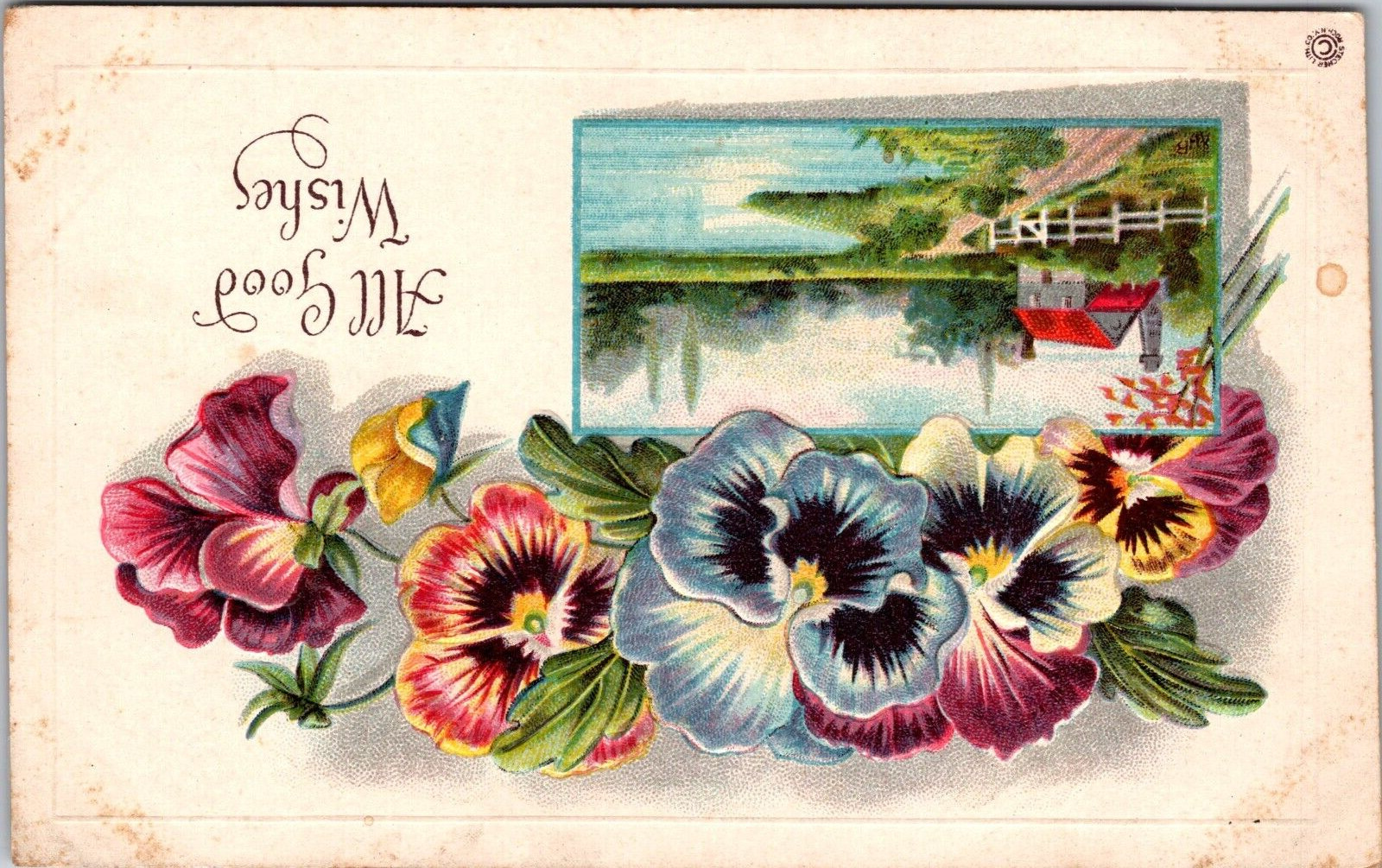 Postcard  All Good Wishes Vintage Greeting Card  [de]