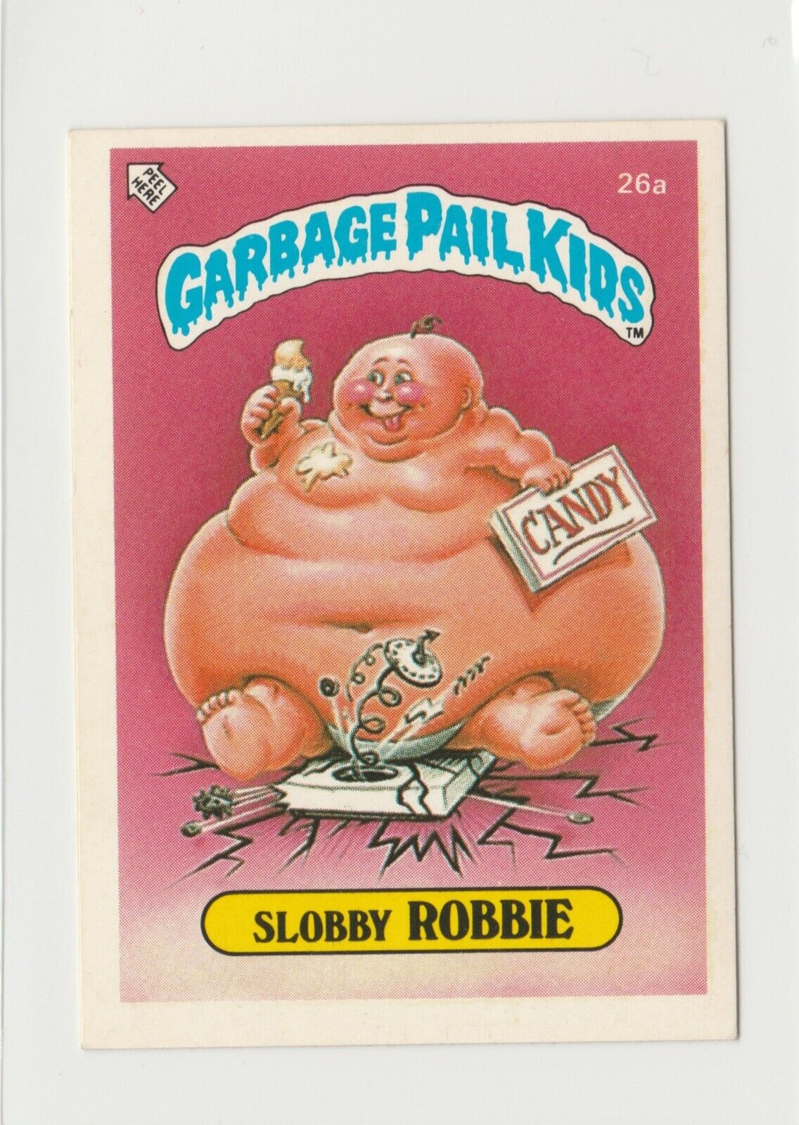 Garbage Pail Kids GPK UK mini Slobby Robbie vintage 1985 British Series 1