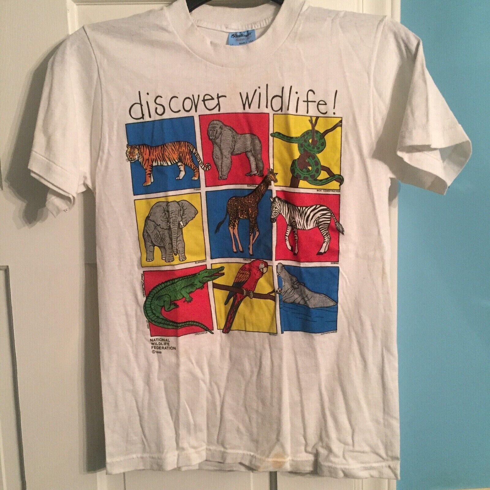 Discover Wildlife Shirt National Wildlife Federation 1988 VINTAGE RARE