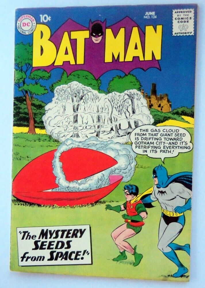 BATMAN COMICS #124 ORIGINAL DC COMIC BOOK 1959 VERY FINE+ WHITE PAGES