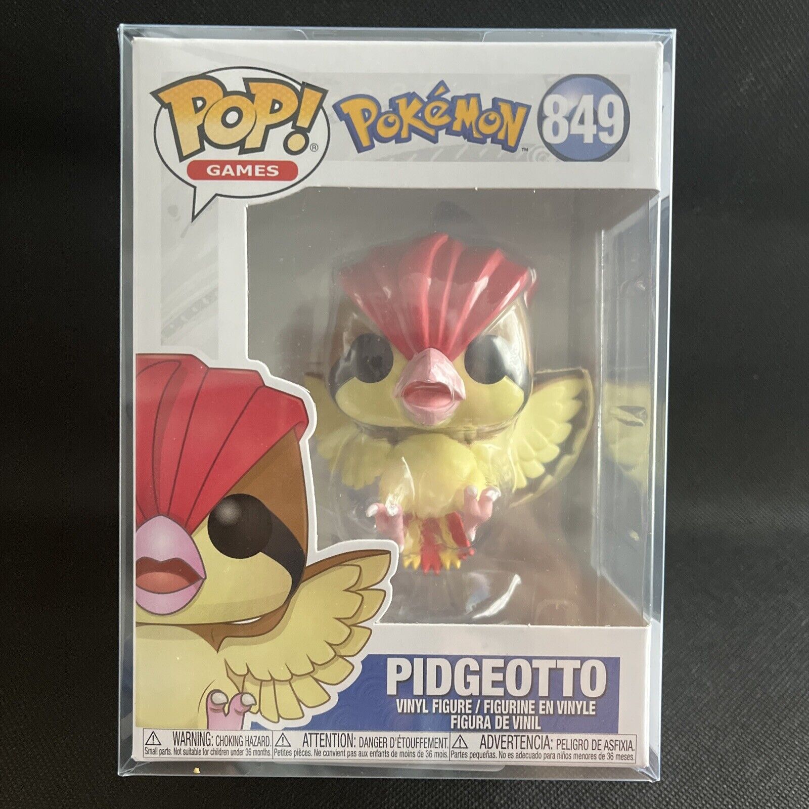 Funko POP Pokemon Vinyl Figure Pidgeotto Evolution of Pidgey w/ Protector #849