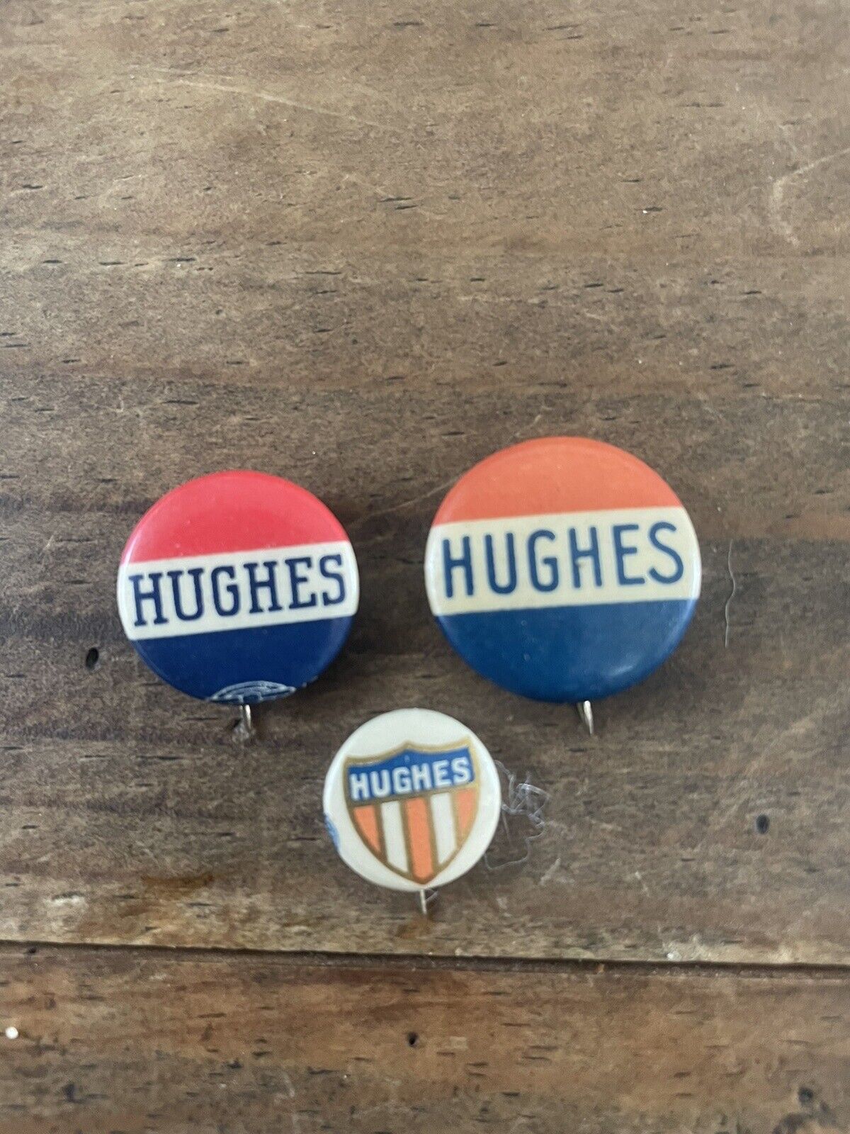 Rare vintage 1916 Charles Evans Hughes presidential campaign pin back buttons