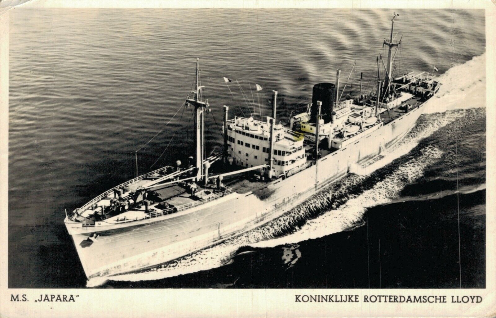 Koninklijke Rotterdamsche Lloyd M.S. Japara Steamship Vintage RPPC 07.48