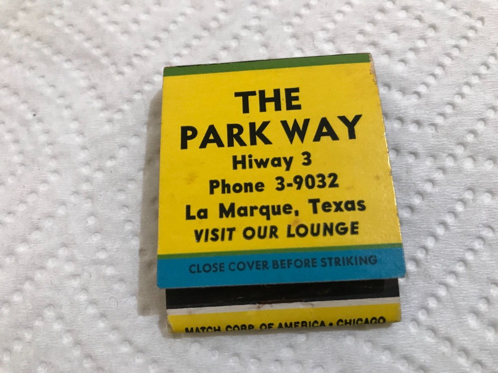 Vintage Pinup Girlie Matchbook The Park Way Lounge La Marque TX