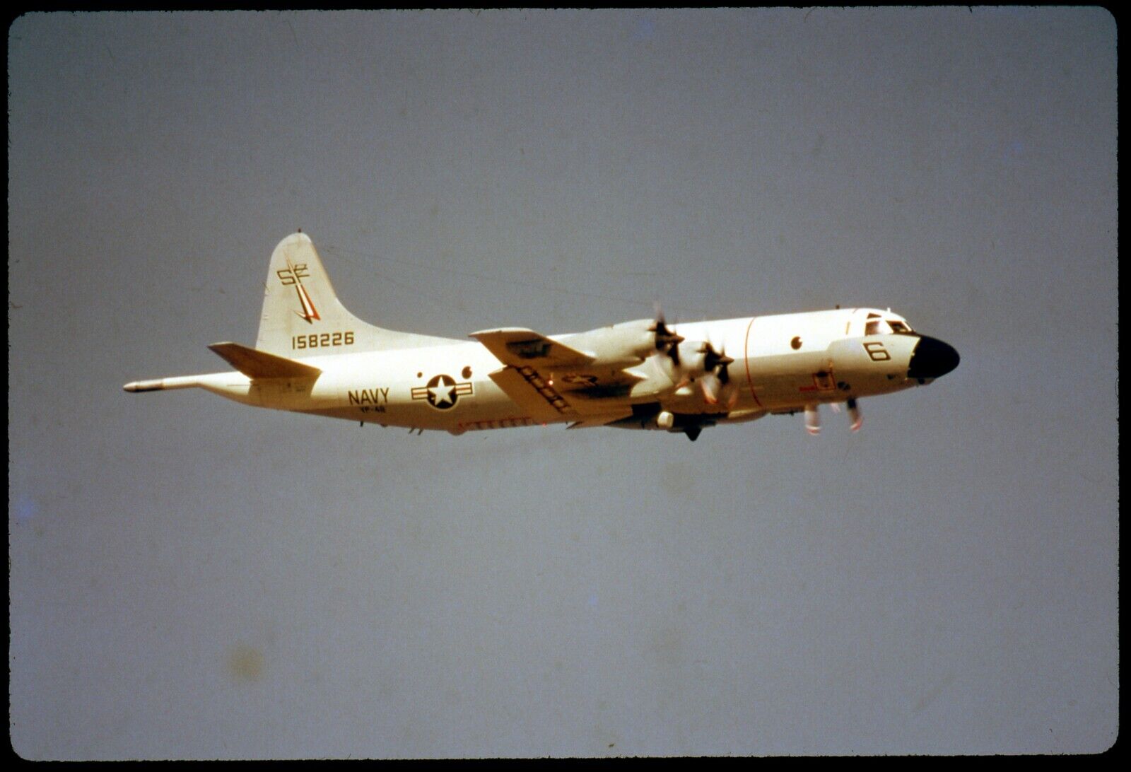 Vintage 35mm duplicate slide of a VP-48 P-3C Orion 158226 photographed in 1975