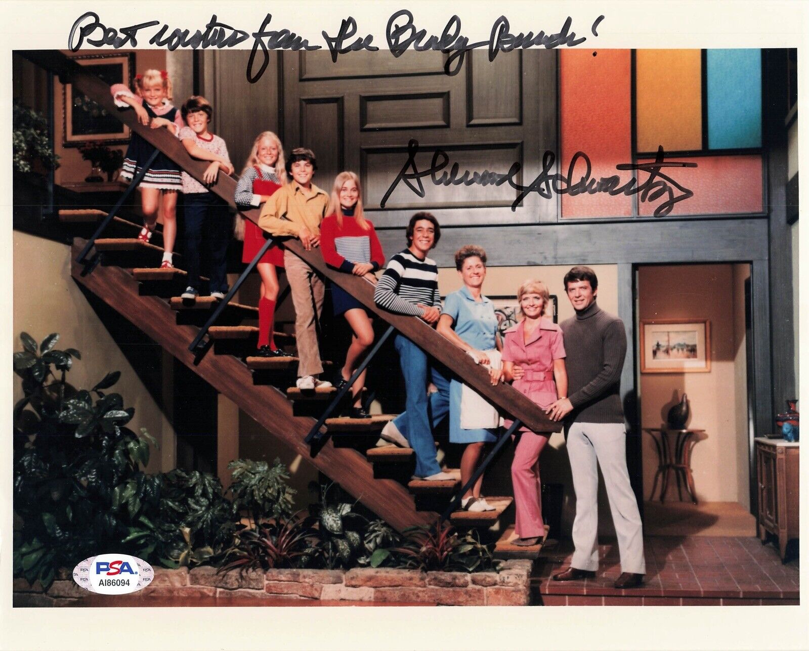Sherwood Schwartz Brady Bunch Signed Autograph 8 x 10 Photo PSA DNA j2f1c *94