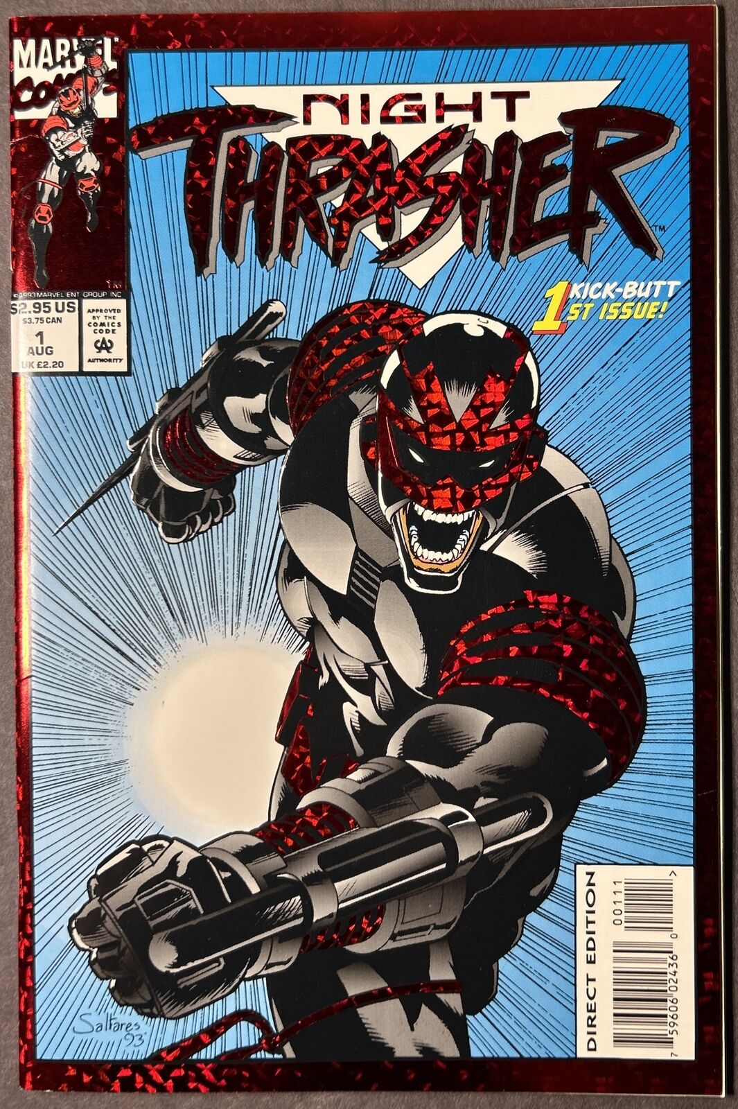 Night Thrasher #1 Red Foil Cover Marvel Comics (1993)