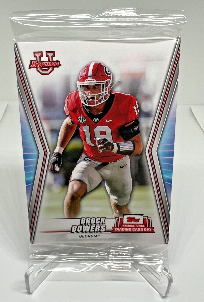 2023 Topps International Trading Card Day NCAA - BROCK BOWERS RC SALED PACK
