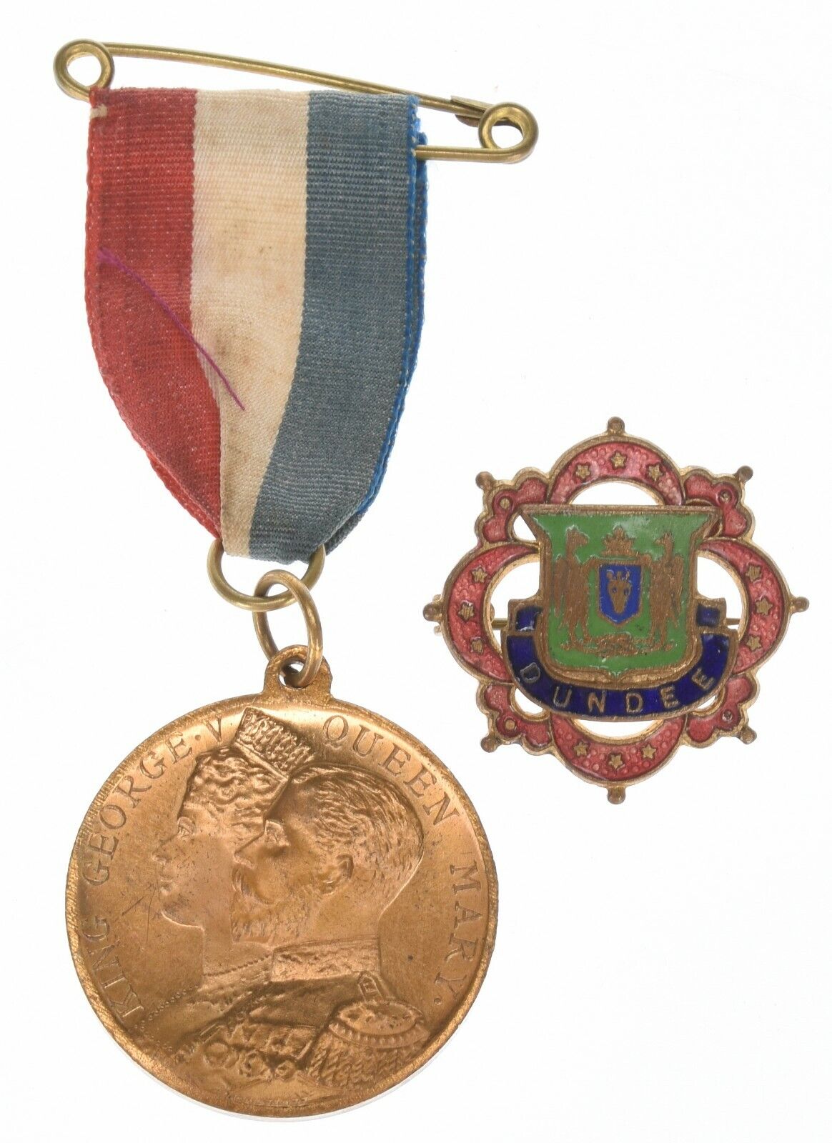 King George V Royal Visit  to Dundee Scotland Commemorative Medal July 10, 1914 