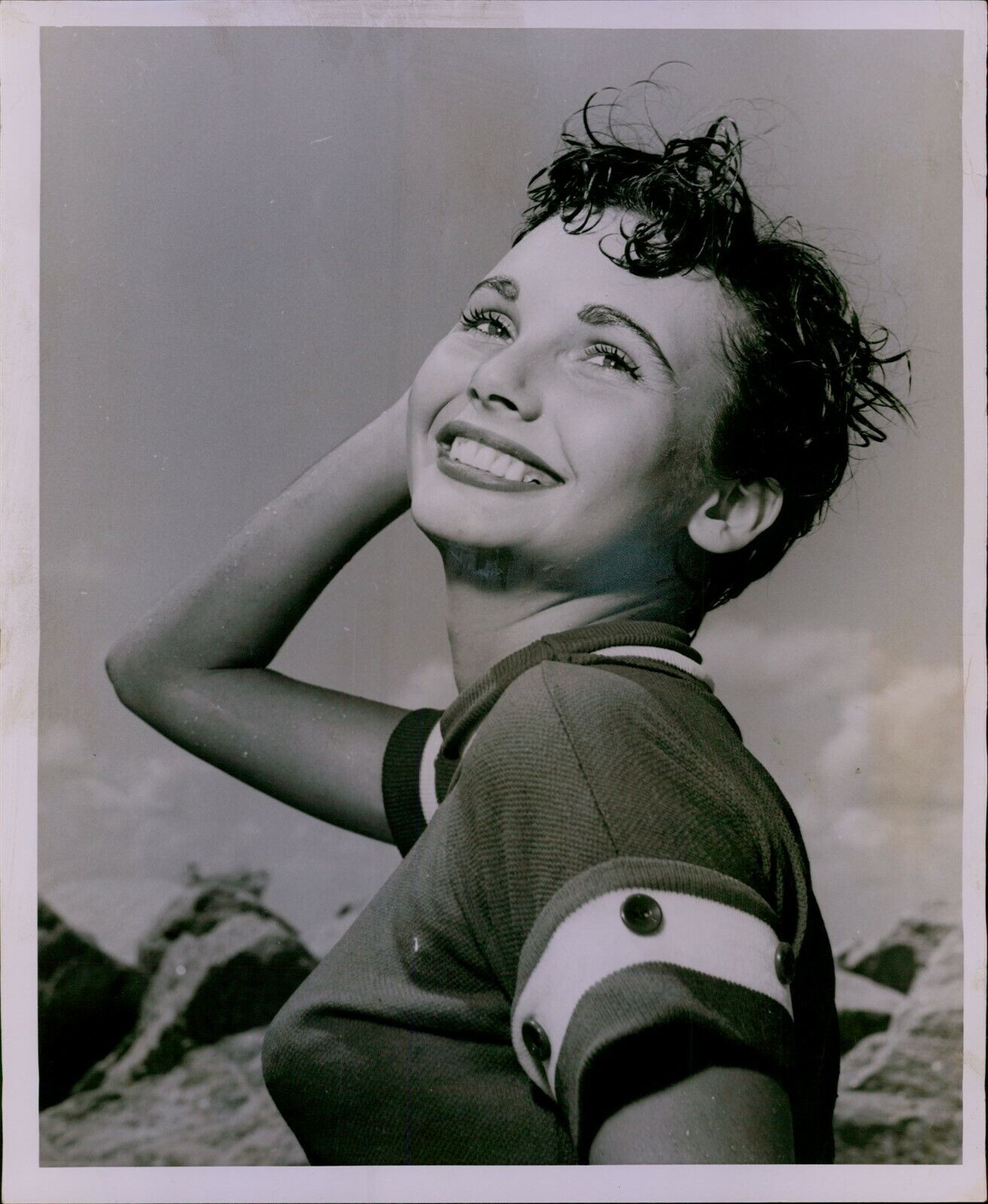 LG823 1954 Original Gene Hyde Photo TERRI SHAW Beautiful Summer Girl Smiling