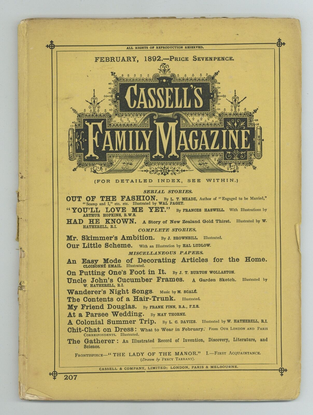 Cassell's Mag Cassell's Family Magazine 1st Series Vol. 18 #3 FR/GD 1.5 1892
