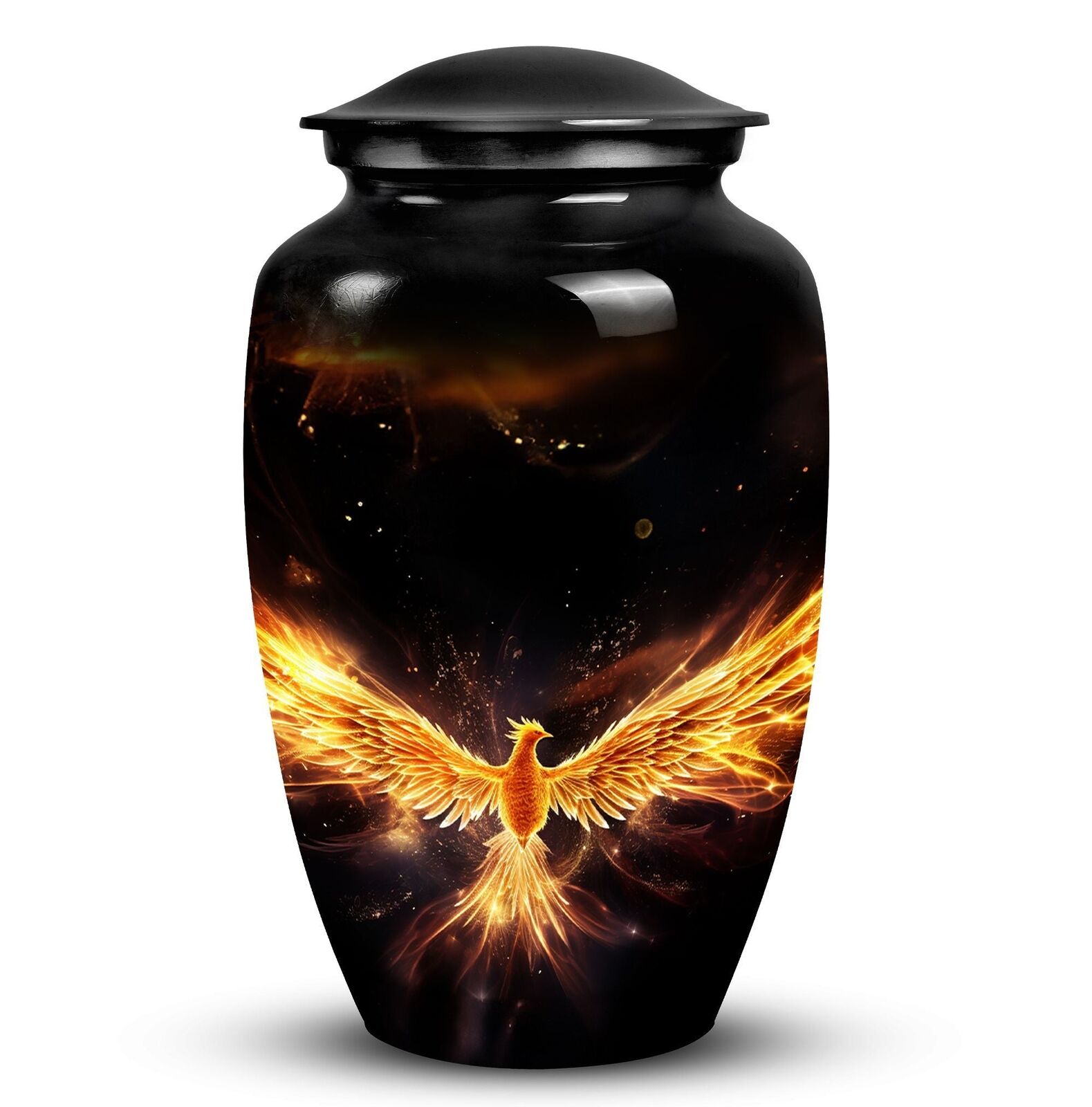 Yellow Phoenix Bird Funeral Urn: A Compassionate Cremation Moment