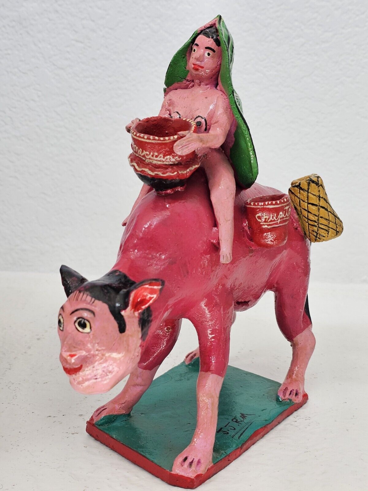 Juan Jose Ramos Medrano Medrano Sculpture Mexican Folk Art - Signef J.J. R. M.
