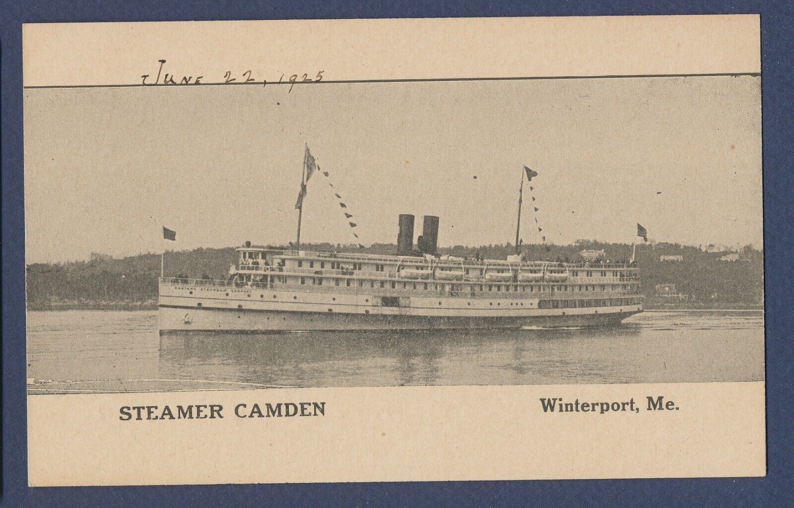 Steamer CAMDEN - Winterport, Maine -  # 25008 - c 1925