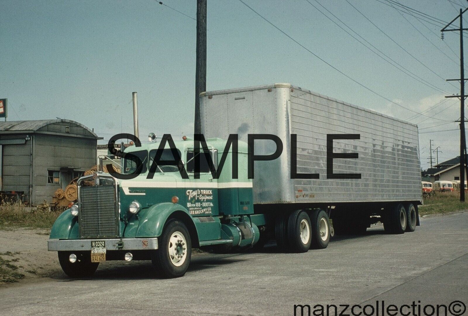 8X10 color truck photo  - 1950\'s KW Conventional TONY\'s TRUCK & EQUIPMENT