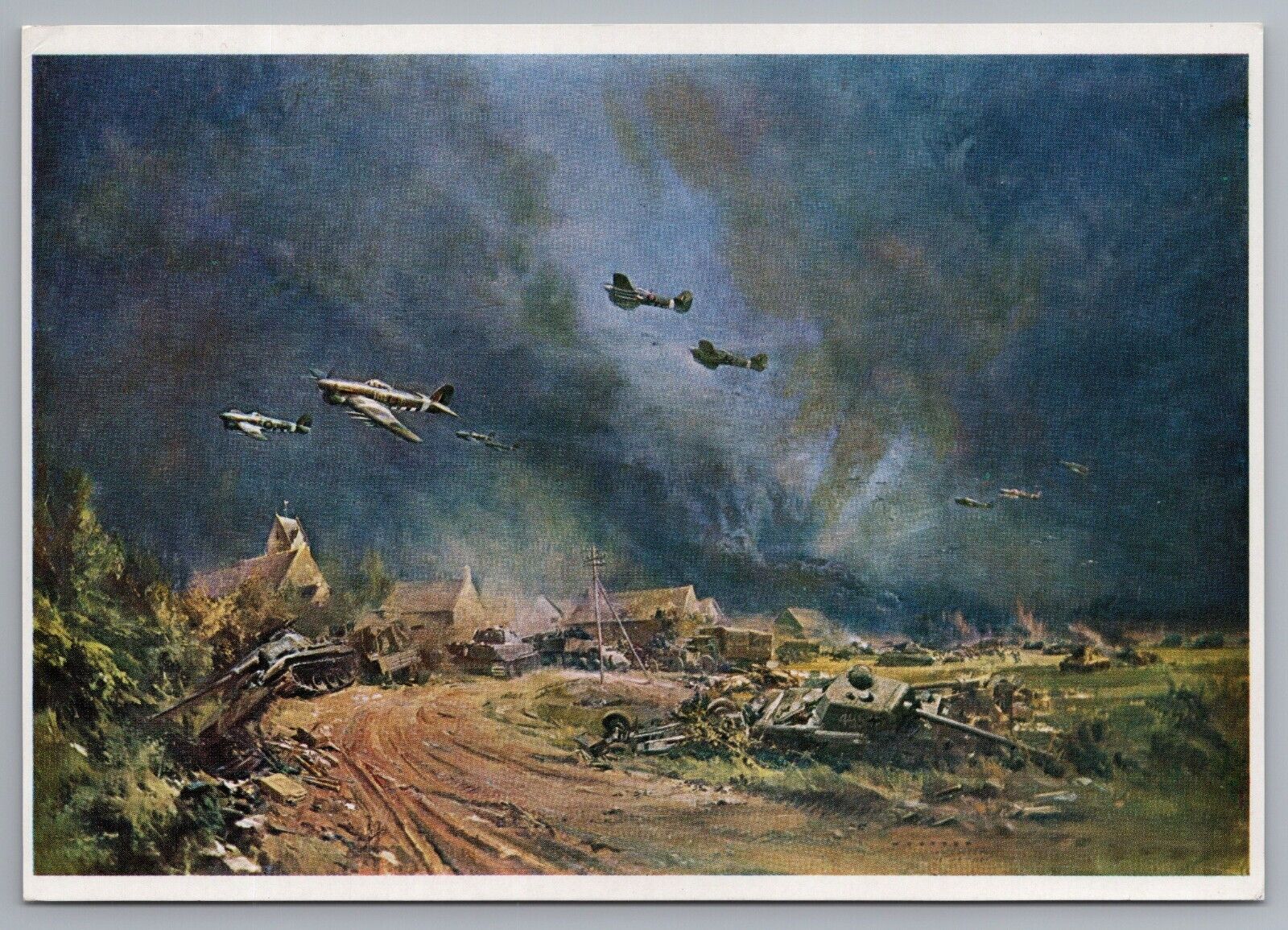 Frank Wooton Rocket-Firing Typhoons At Falaise Gap Normandy 1944 4x6 Postcard