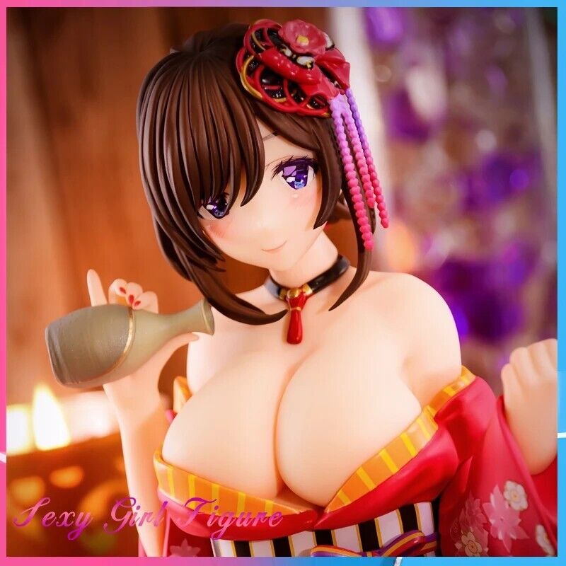 Native Pink Cat Peeled Back Kimono PVC Sexy Girl Action Figure Adult Anime Toy D
