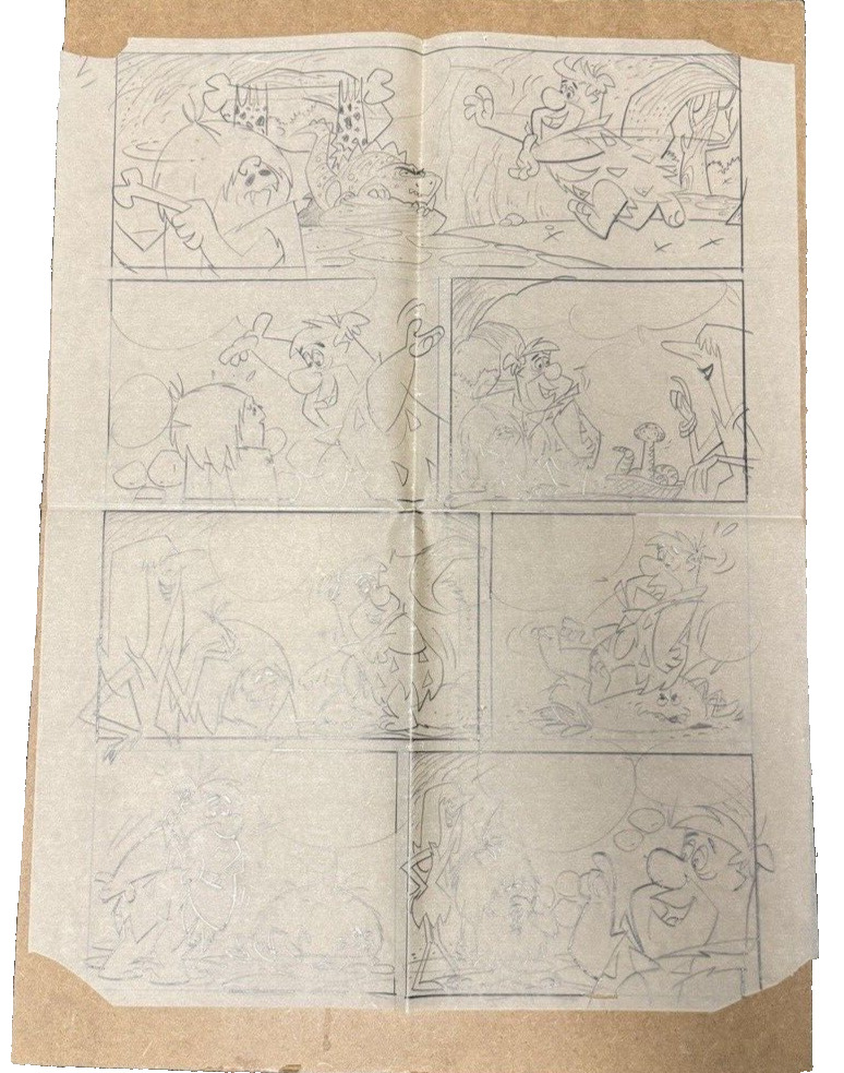 Vic Lockman -  Original Storyboard Art - The Flintstones #27 Jul 1965 - Page 2