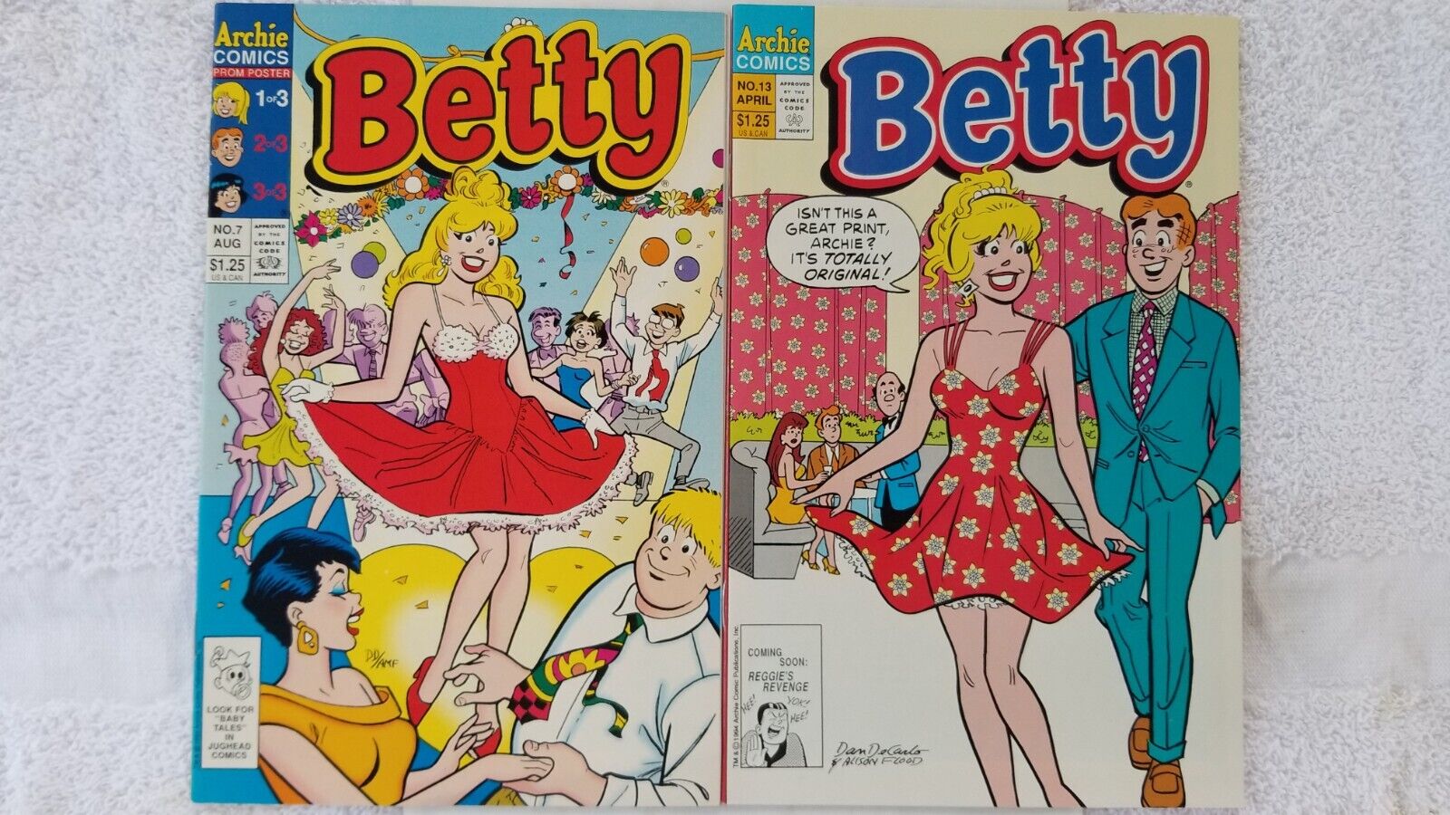 Betty #7 & 13 Red Dress Dan Decarlo Covers (Archie Comics)