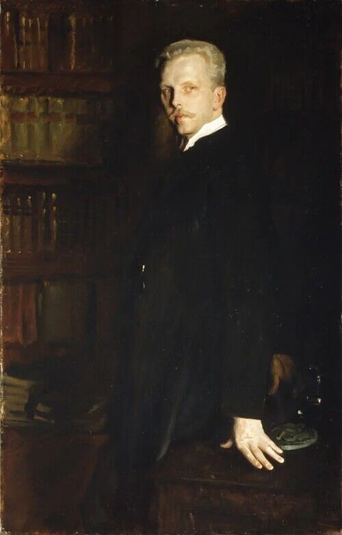 Oil painting young man portrait Edward-Robinson-John-Singer-Sargent handmade art