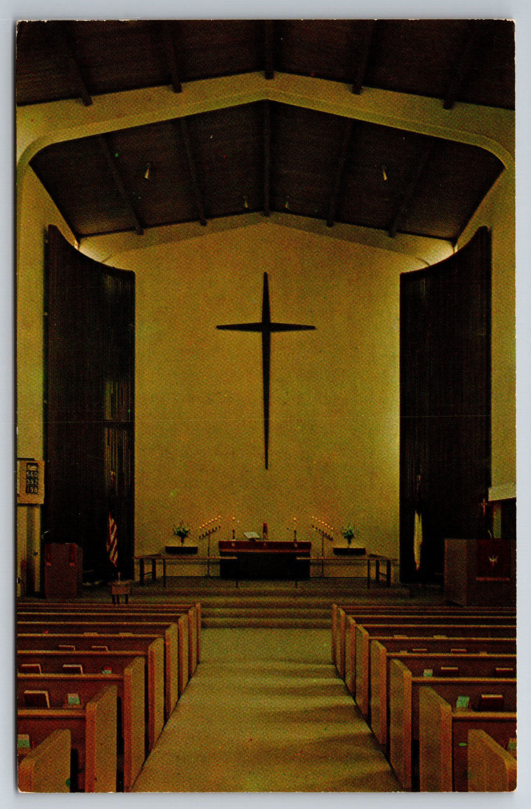 Vintage Postcard CA Monterey Park Christ Lutheran Church -3373