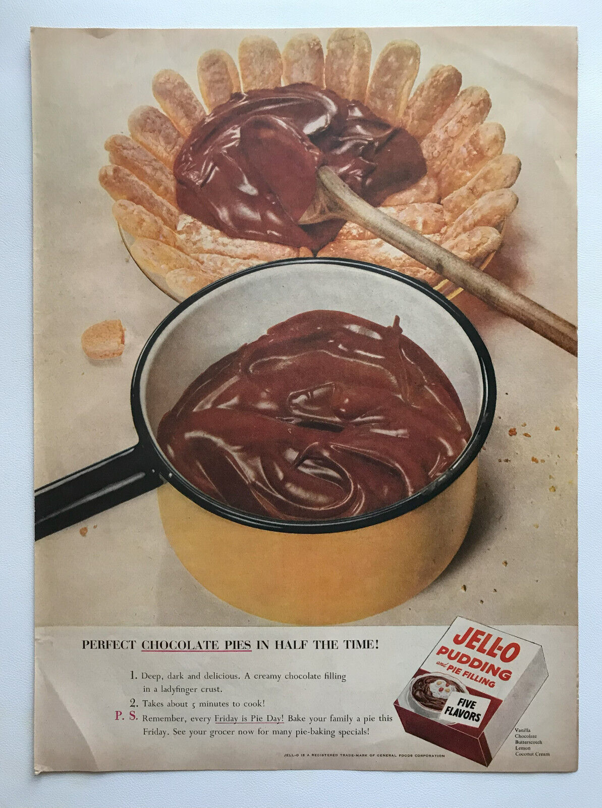 1953 Jell-O Pudding & Pie Filling,Helen Neushaefer Nail Polish Vintage Print Ads