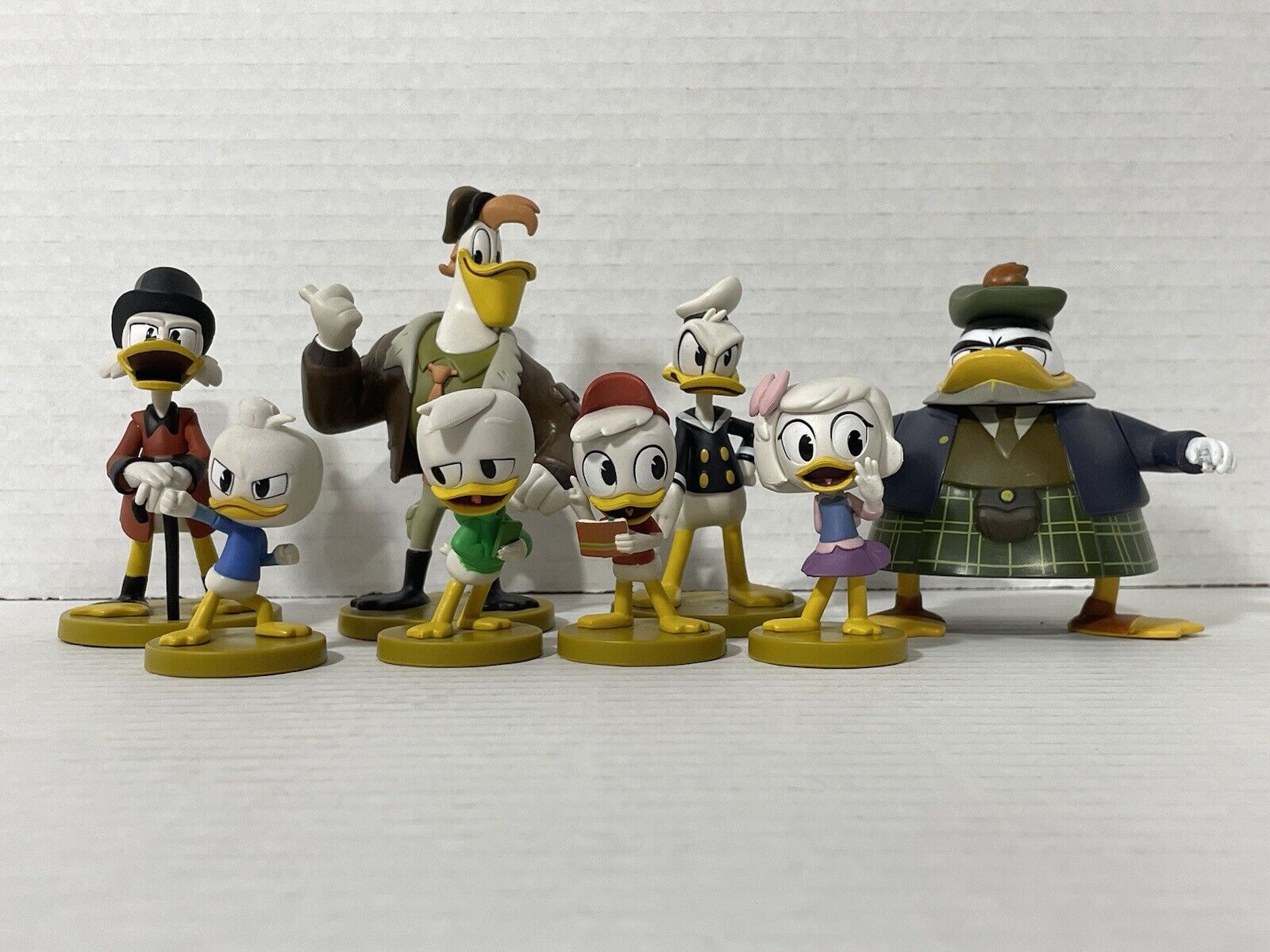 Disney Ducktails Launchpad Donald Duck Scrooge McDuck et al, 8 Piece Figure Set