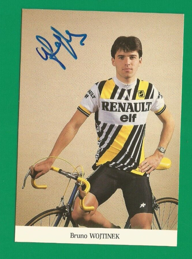 CYCLING cycling card BRUNO WOJTINEK team RENAULT GYPSY 1984 signed