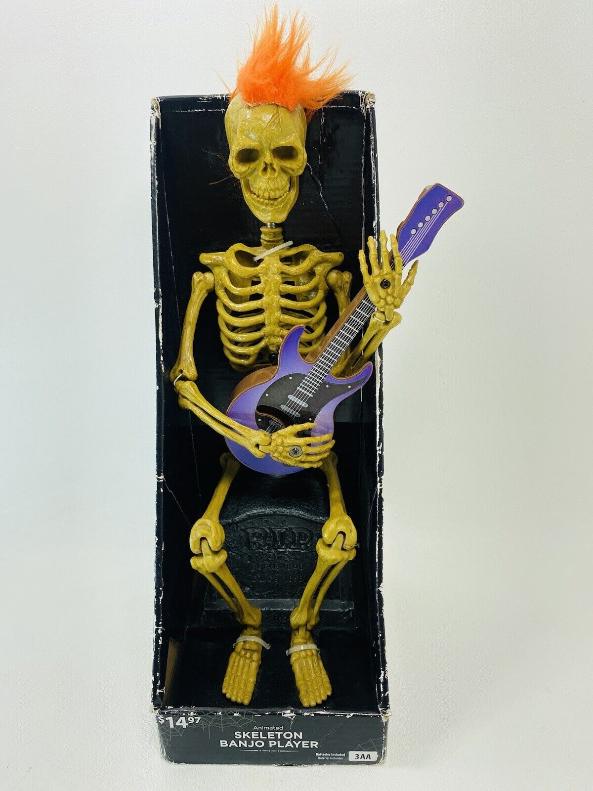 Halloween Animated Skeleton Playing Guitar \