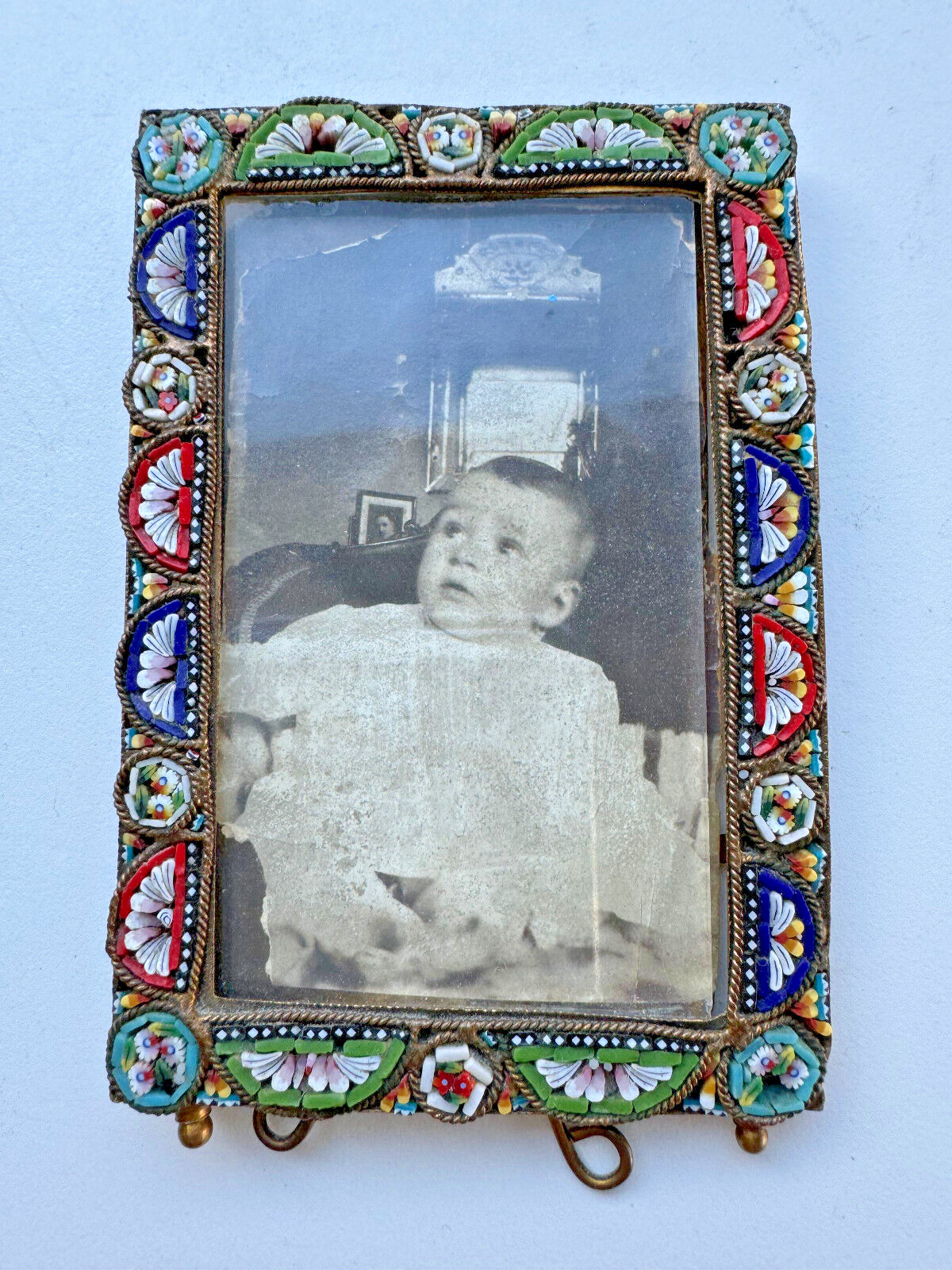 Antique Micro Mosaic Picture Frame  2.5\