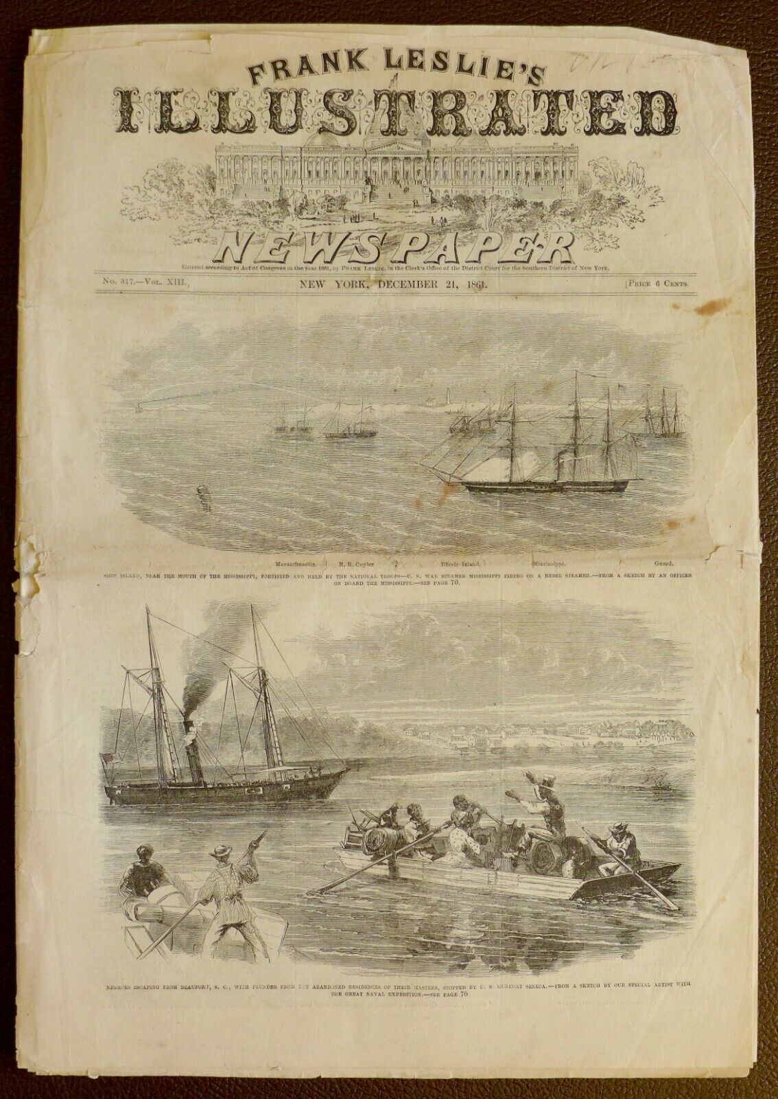 Frank Leslie's Illustrated Newspaper Dec 21, 1861 - Civil War